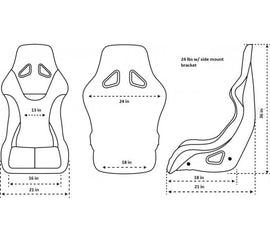 NRG FRP Bucket Seat ULTRA Edition W/ Grey Pearlized Back / Teal Microfiber Material - Large