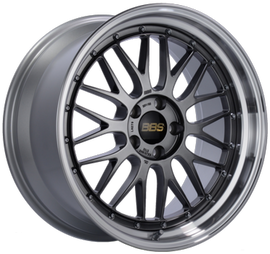BBS LM 19x8.5 5x130 ET50 Diamond Black Center Diamond Cut Lip Wheel - 71.6CB