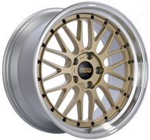 Load image into Gallery viewer, BBS LM 17x7.5 5x114.3 ET38 PFS Gold Center Diamond-Cut Rim Wheel PFS/Clip Req