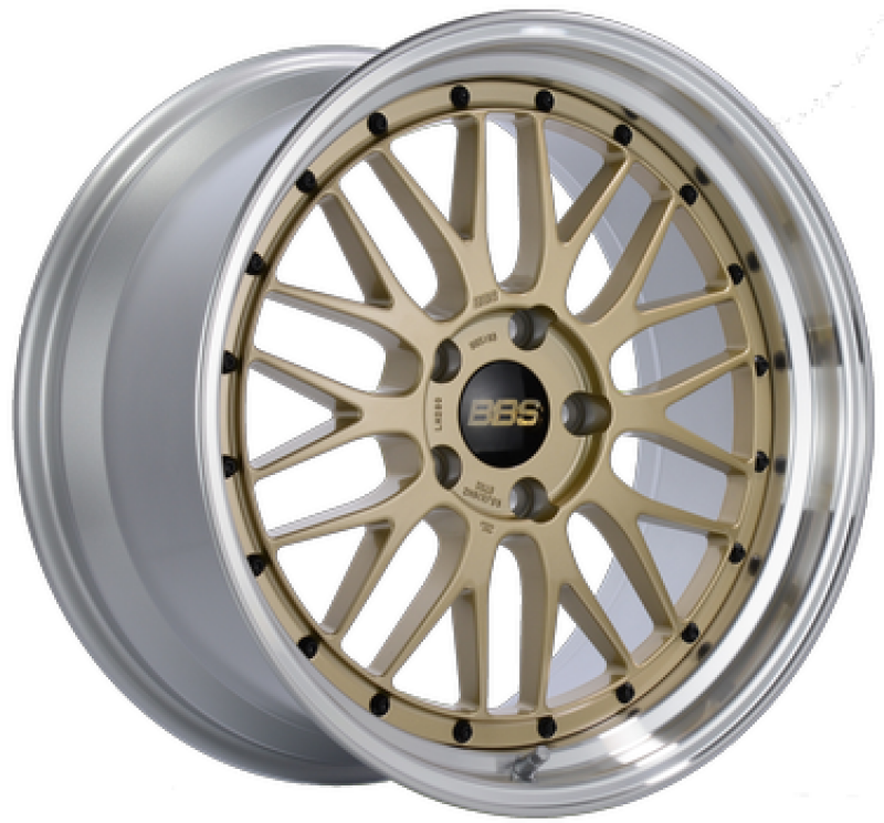 BBS LM 19x9 5x112 ET34 Gold Center Diamond Cut Lip Wheel - 82mm PFS/Clip Required