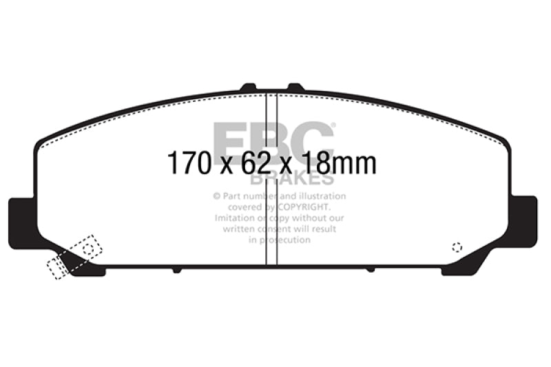 EBC 06-07 Infiniti QX56 5.6 (Akebono) Ultimax2 Front Brake Pads