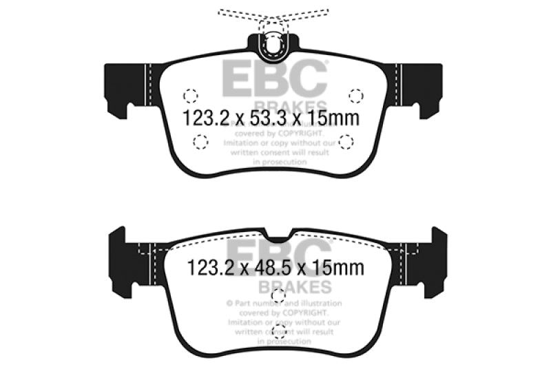 EBC 15+ Ford Edge 2.0 Turbo FWD Greenstuff Rear Brake Pads