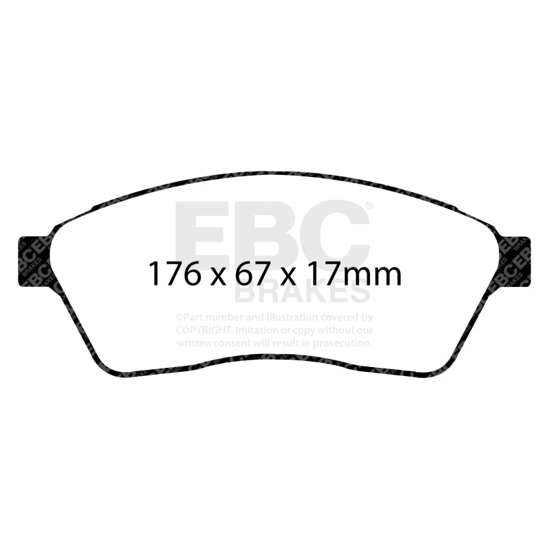 EBC 10-11 Cadillac SRX 2.8 Turbo Greenstuff Front Brake Pads