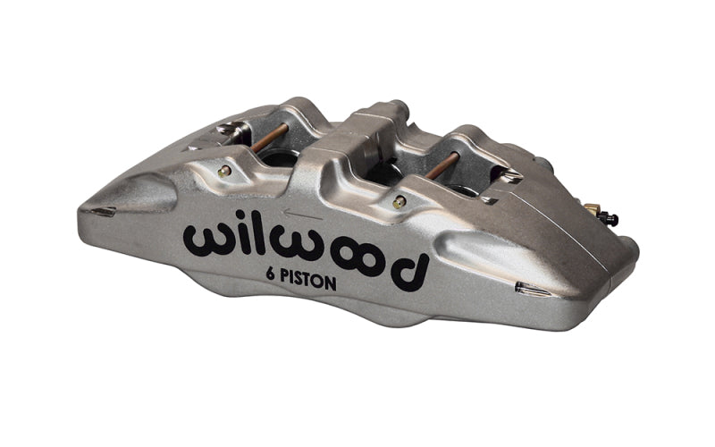 Wilwood Caliper-Forged Dynapro 6 5.25in Mount-Nickel-L/H 1.62/1.38in/1.38in Pistons .81in Disc