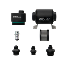 Load image into Gallery viewer, DeatschWerks DWFFR-X 70mm Billet Fuel Filter Regulator - 10 Micron with 6AN Fittings