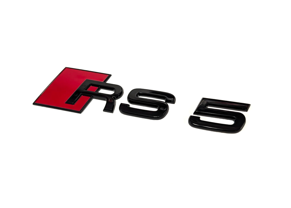Genuine Audi B9 RS5 Black Optics Package Rear Trunk Badge