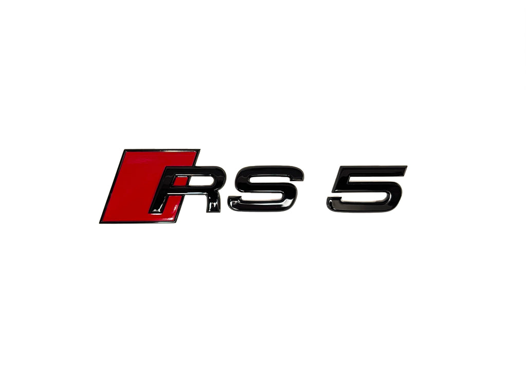 Genuine Audi B9 RS5 Black Optics Package Rear Trunk Badge