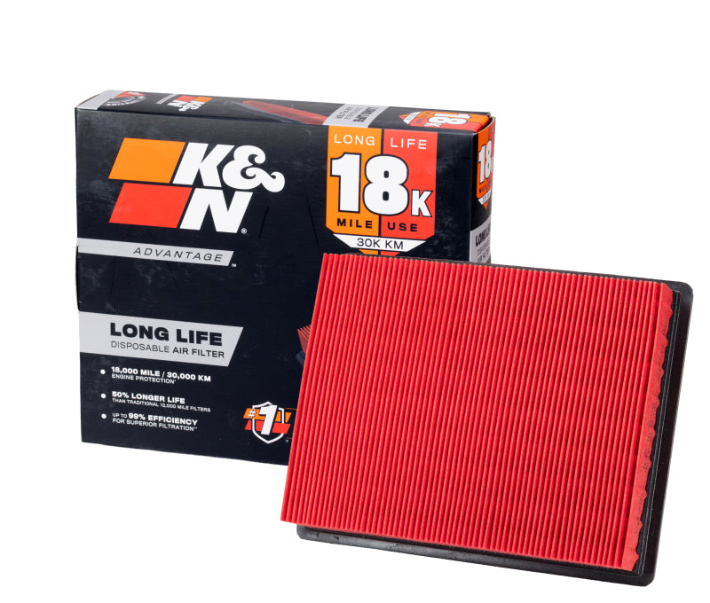 K&N Universal Clamp-On Air Filter 2-3/4in Flg 5-3/32in B 4-1/2in T 5in H