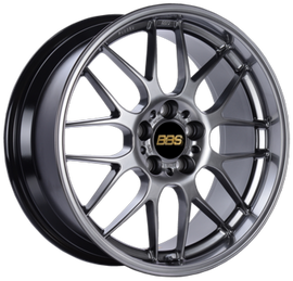 BBS RG-R 18x8.5 5x114.3 ET38 Diamond Black Wheel -82mm PFS/Clip Required