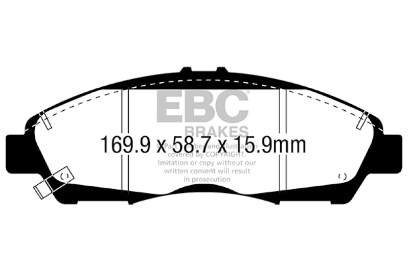 EBC 2017+ GMC Acadia (2nd Gen) 2.5L Greenstuff Front Brake Pads