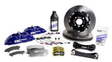 Load image into Gallery viewer, EBC Racing 09-18 Audi A6 2.0T Blue Apollo-6 Calipers 380mm Rotors Front Big Brake Kit