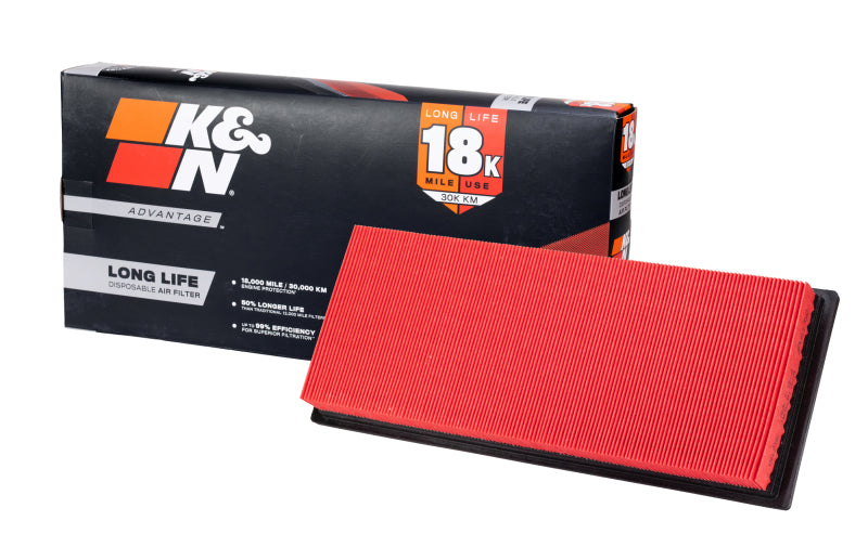 K&N Universal Air Filter 4in Flg 8-1/2in B 5in T 8in H Gen 3