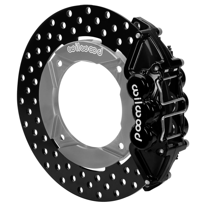 Wilwood 2020+ Polaris RZR Pro UTV6 Rear Kit 11.25in - Black Calipers/Drilled Rotors