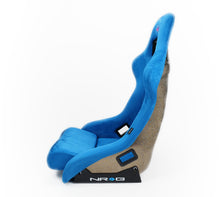 Load image into Gallery viewer, NRG FRP Bucket Seat ULTRA Edition - Large (Blue Alcantara/Gold Glitter Back)