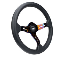 Load image into Gallery viewer, NRG Light Weight Gaming Steering Wheel - Splitz NeoChrome Silver Spokes Perforated Leather