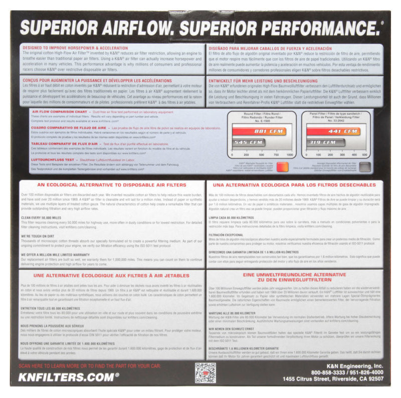 K&N Universal Custom Air Filter - Unique Shape 10.813in OD / 2.188in Height