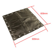 Load image into Gallery viewer, SPA Turbo Basalt Fiber Heat Protection Shield - Titanium Color - With eyelets for fixing - 23.85" x 23.85"