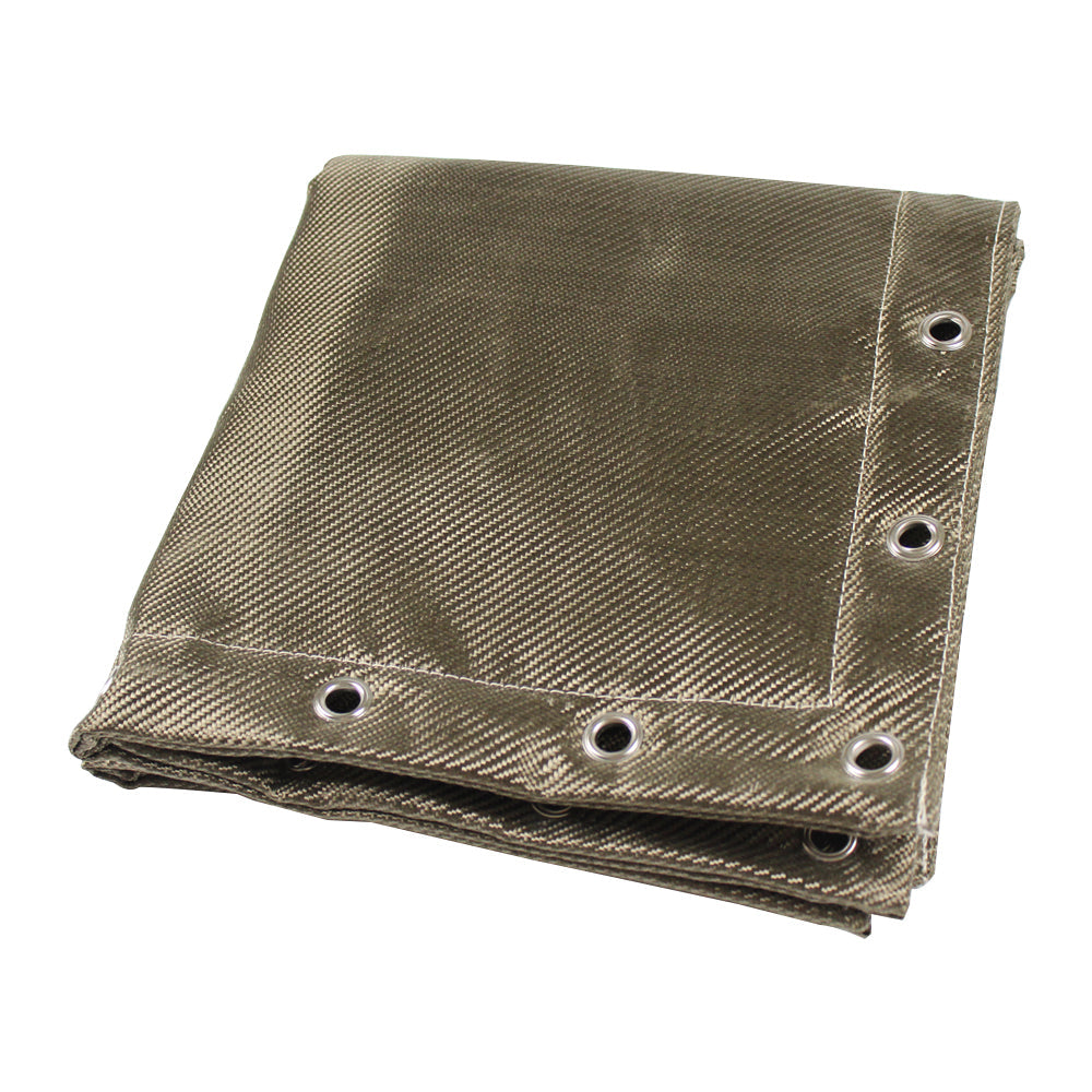 SPA Turbo Basalt Fiber Heat Protection Shield - Titanium Color - With eyelets for fixing - 23.85" x 23.85"