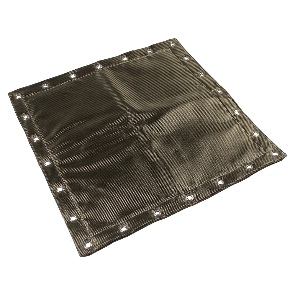 SPA Turbo Basalt Fiber Heat Protection Shield - Titanium Color - With eyelets for fixing - 23.85" x 23.85"