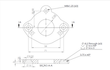 Load image into Gallery viewer, SPA Turbo L fitting wastegate adapter for 2 bolt fitting Turbo manifolds