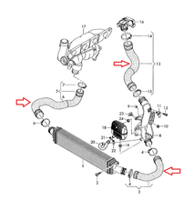 Load image into Gallery viewer, B8 A4/A5 2.0T SILICONE INTERCOOLER HOSE KIT