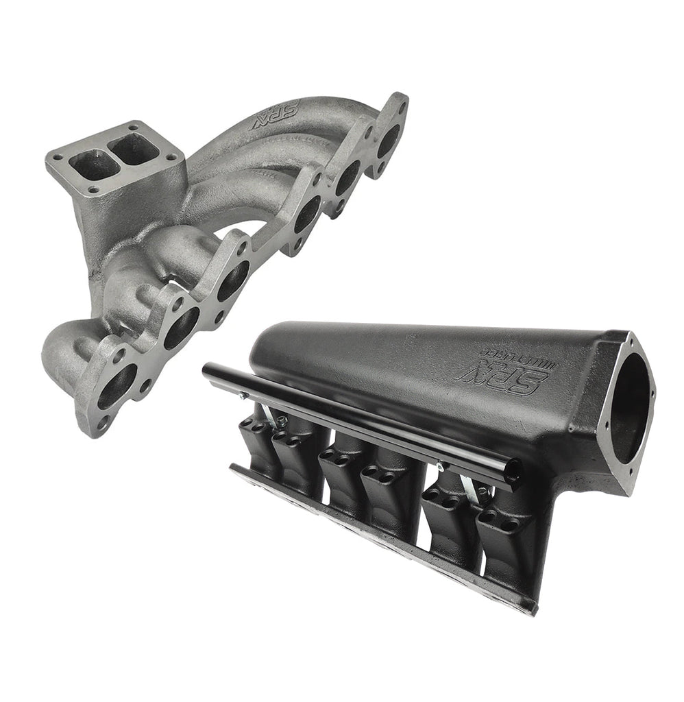 SPA Turbo For 2JZ-GTE TOP MOUNT TWIN SCROLL TURBO MANIFOLD + INTAKE MANIFOLD