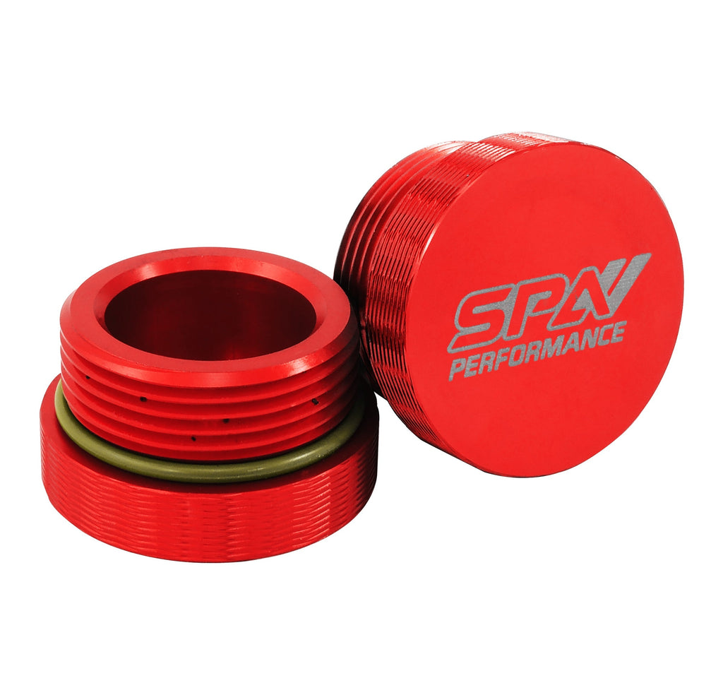 SPA Turbo Lightweight Late Model Radiator - Double Pass - 26.8" x 19.6" + Remote Fill Tank - Red Cap