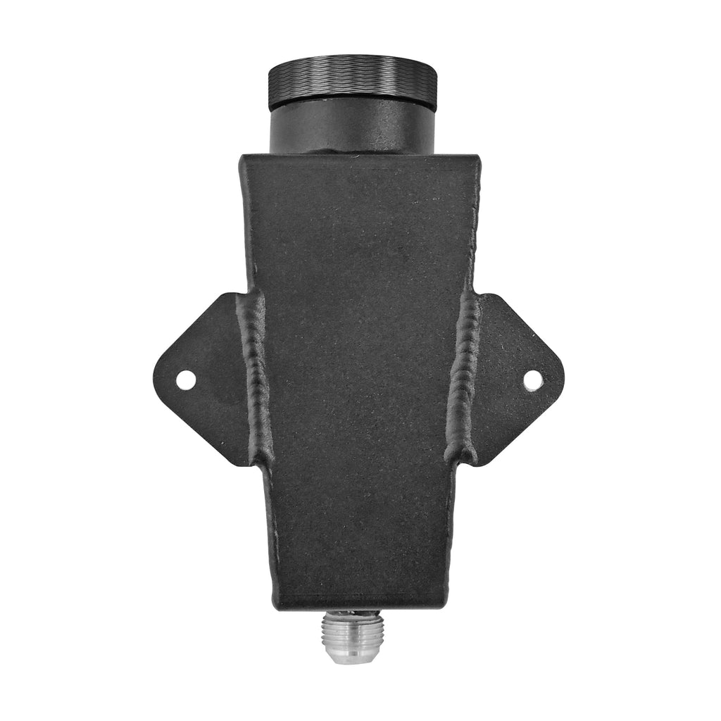 SPA Turbo Power Steering Tank Firewall Mount (Right Inlet) + Remote Fill Tank - Black Cap