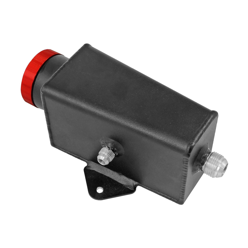 SPA Turbo Lightweight Late Model Radiator - Double Pass - 26.8" x 19.6" + Power Steering Tank Firewall Mount (Right Inlet) - Red Cap