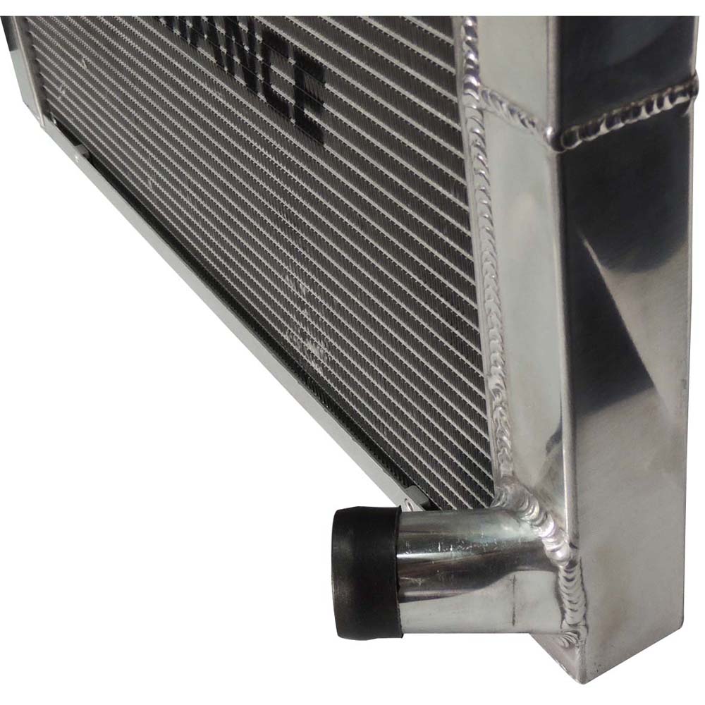 SPA Turbo Lightweight Late Model Radiator - Double Pass - 26.8" x 19.6" + Remote Fill Tank - Black Cap