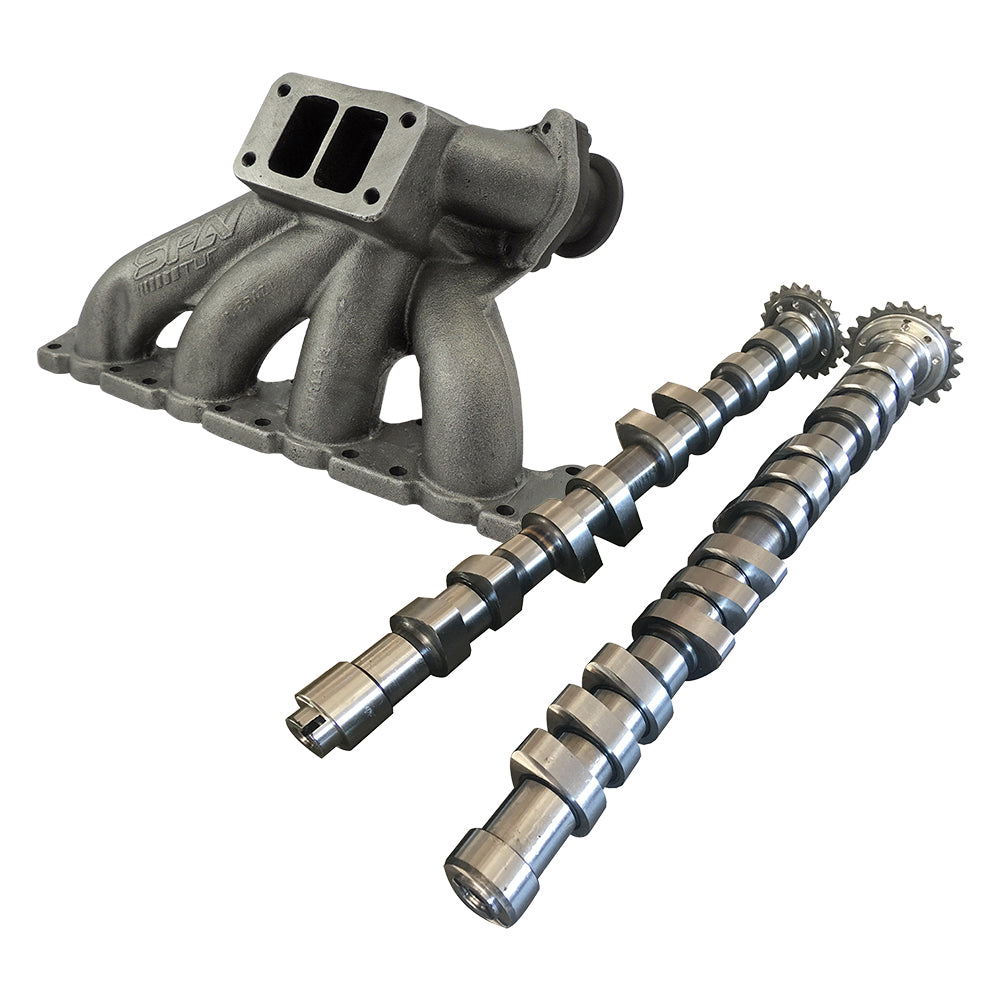SPA Turbo VW B5 T3 top mount turbo twin scroll manifold wastegate V-Band + 252 / 260 High Performance Camshaft set