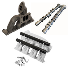 Load image into Gallery viewer, SPA Turbo VW MKIV GTI T3 Twin Scroll Top Mount Flange Turbocharger Exhaust Manifold + Cast Aluminum Intake Manifold + High Performance Camshaft set