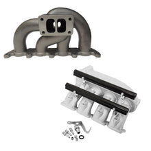Load image into Gallery viewer, SPA Turbo VW MKIV GTI T3 twin scroll turbo manifold + Cast Aluminum Intake Manifold
