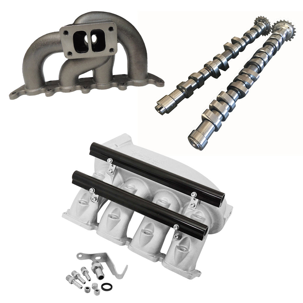 SPA Turbo VW MKIV GTI T3 twin scroll turbo manifold + Cast Aluminum Intake Manifold + 252 / 260 High Performance Camshaft set