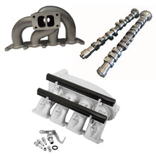 Load image into Gallery viewer, SPA Turbo VW MKIV GTI T3 twin scroll turbo manifold + Cast Aluminum Intake Manifold + 252 / 260 High Performance Camshaft set