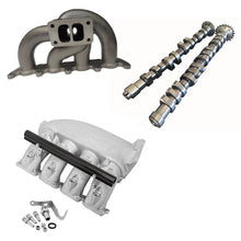 Load image into Gallery viewer, SPA Turbo VW MKIV GTI T3 twin scroll turbo manifold + Cast Aluminum Intake Manifold + 252 / 260 High Performance Camshaft set