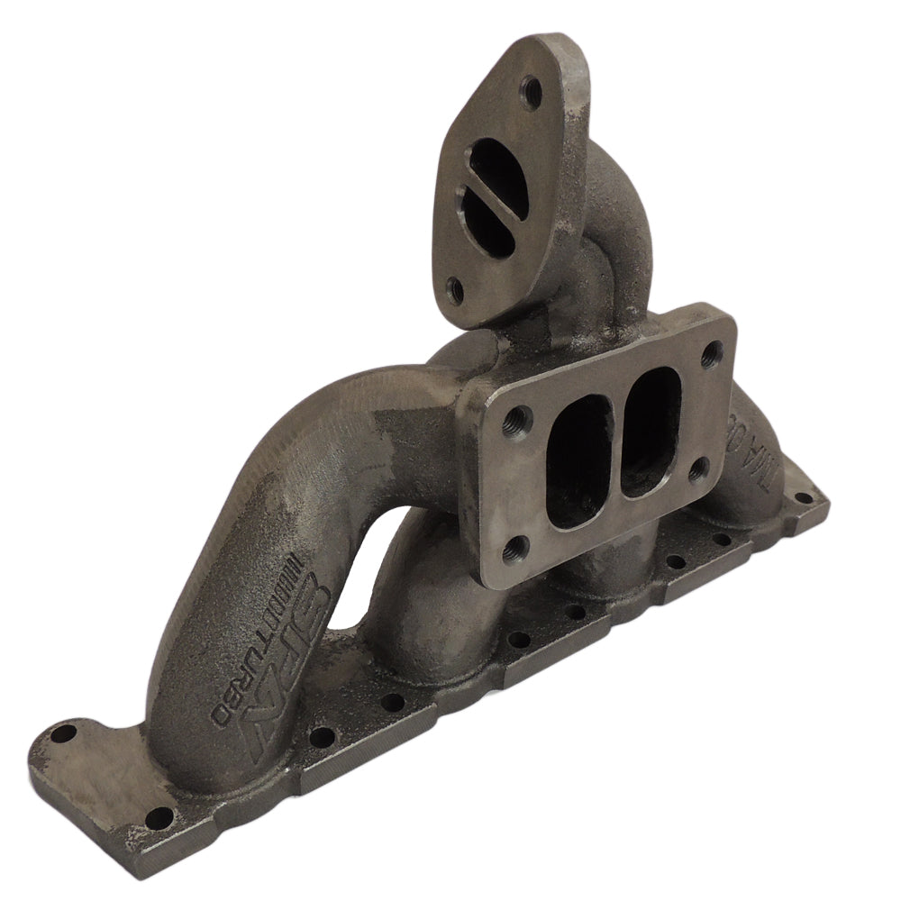 SPA Turbo VW MKIV GTI T3 Twin Scroll Top Mount Flange Turbocharger Exhaust Manifold + Cast Aluminum Intake Manifold