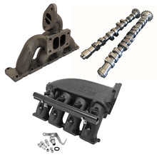 Load image into Gallery viewer, SPA Turbo VW MKIV GTI T3 Twin Scroll Top Mount Flange Turbocharger Exhaust Manifold + Cast Aluminum Intake Manifold + 252 / 260 High Performance Camshaft set