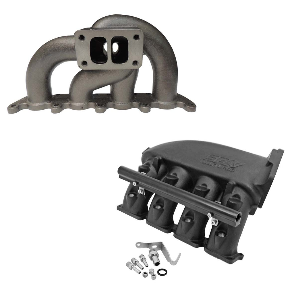 SPA Turbo VW MKIV GTI T3 twin scroll turbo manifold + Cast Aluminum Intake Manifold