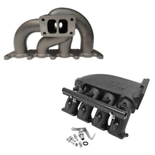 Load image into Gallery viewer, SPA Turbo VW MKIV GTI T3 twin scroll turbo manifold + Cast Aluminum Intake Manifold