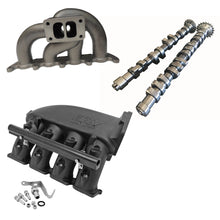 Load image into Gallery viewer, SPA Turbo VW MKIV GTI T3 twin scroll turbo manifold + Cast Aluminum Intake Manifold + 252 / 260 High Performance Camshaft set
