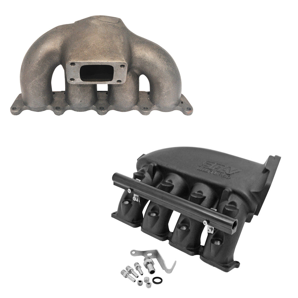 SPA Turbo VW MKIV GTI T3 turbo manifold + Cast Aluminum Intake Manifold