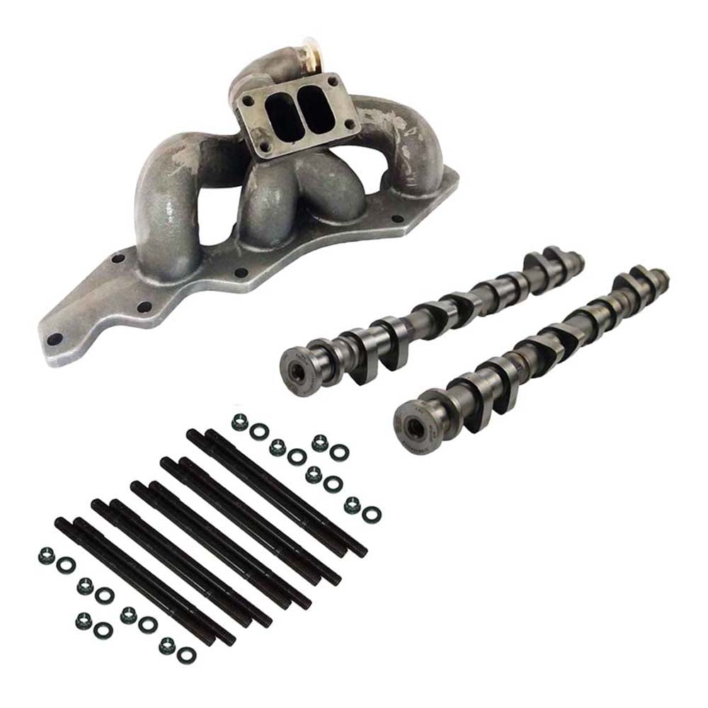 SPA Turbo Ford Focus SE Duratec Twin scroll T3 turbo manifold 90 degree wastegate + 282°/ 262° Camshaft For Ford Duratec + Mazda Focus 2.0L 2.3L 2.5L Duratec HE 4 cylinder engine Head Stud Set with 10 units