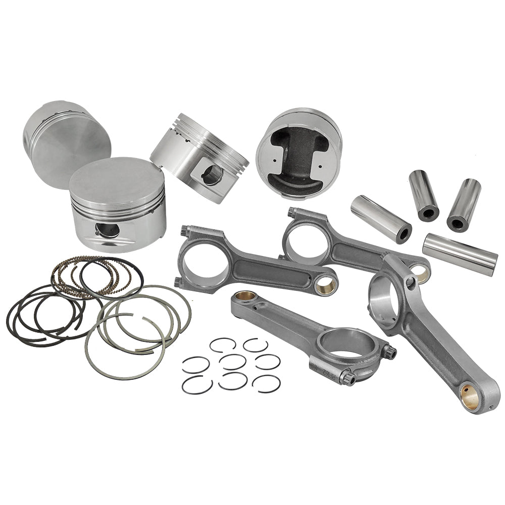SPA Turbo Forged piston flat top and Connecting rod kit for C20NE 2.0 / 2.2L 8V (86.5mm) Chevy Euro