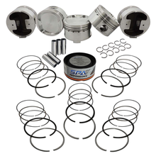 Load image into Gallery viewer, SPA Turbo Forged flat top piston and rings set 83.5mm + 144mm x 20mm High Performance Basic Connecting Rod Set 7/16" bolt (1100hp) for Fiat/Lancia inline 5cyl 20V