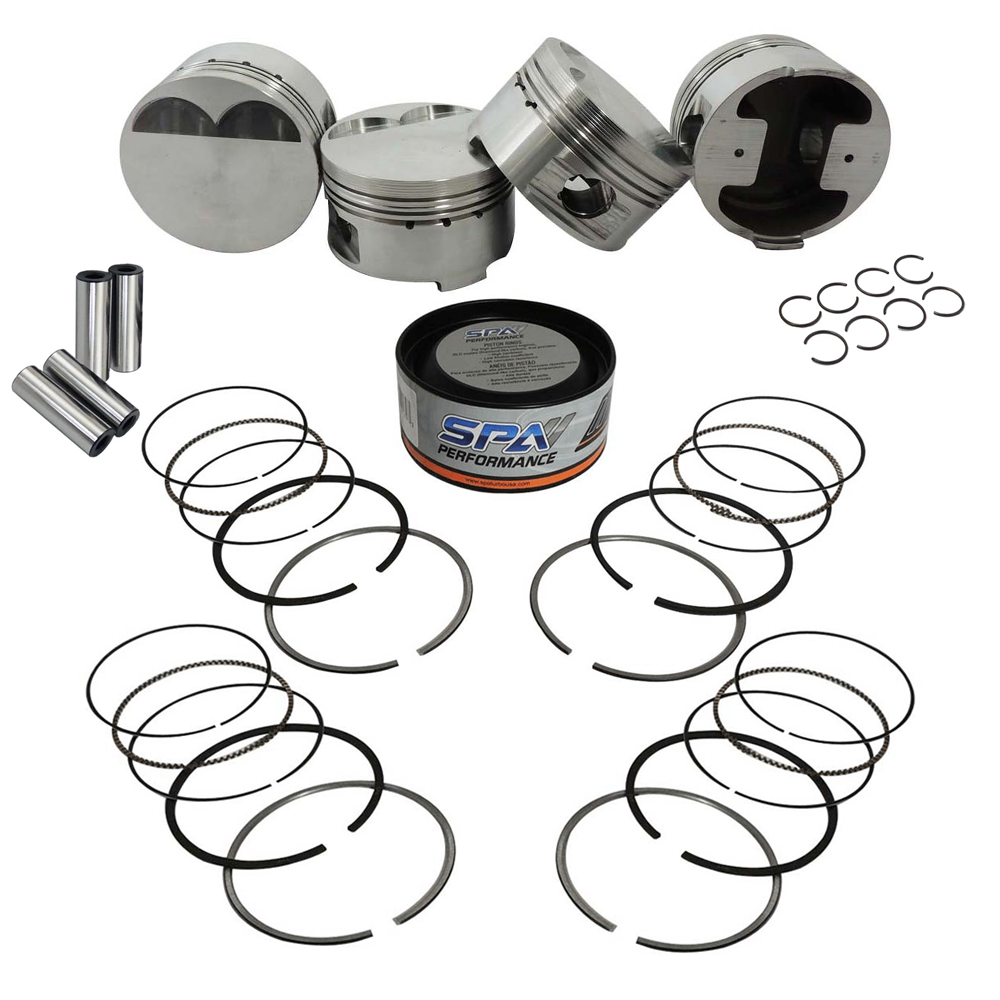 SPA Turbo Forged piston and rings set 83mm VW  9A 2.0L 16V + Decompression Head Gasket Spacer - 1.5mm