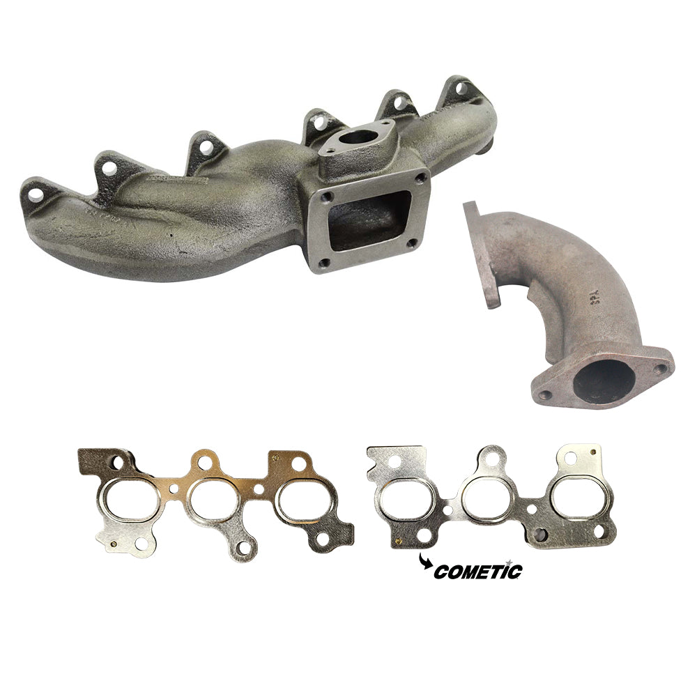 SPA Turbo Toyota 2JZ-GTE T4 High Performance Turbo Exhaust Manifold 2 bolt + Wastegate Mount + COMETIC MLS EXHAUST MANIFOLD GASKET