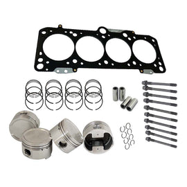 SPA Turbo Forged piston set 82mm 1.8L 20V VW/AUDI + Decompression Head Gasket Spacer - 1.5mm + 136mm head stud set