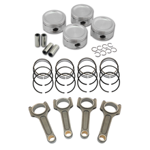 Load image into Gallery viewer, SPA Turbo Forged piston and rings set 83mm VW ABA 2.0L 8V + VW 159mm x 20mm High Performance Basic Connecting Rod Set 7/16" bolt (1100hp)