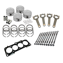 Load image into Gallery viewer, SPA Turbo Forged piston and rings set 83mm VW ABA 2.0L 8V + VW 159mm x 20mm High Performance Basic Connecting Rod Set 3/8" bolt (1000hp) +decompression Head Gasket Spacer - 1.5mm + Head stud set